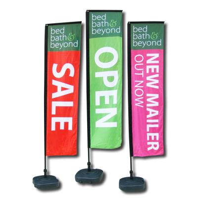 China Outdoor Education Events Advertising Flying Rectangular Square Banner Flag Banner Vertical Double Sided Printing for sale