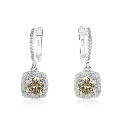 China FASHIONABLE Women Round CZ Stones Crystal Jewelry 925 Sterling Silver Earrings for sale