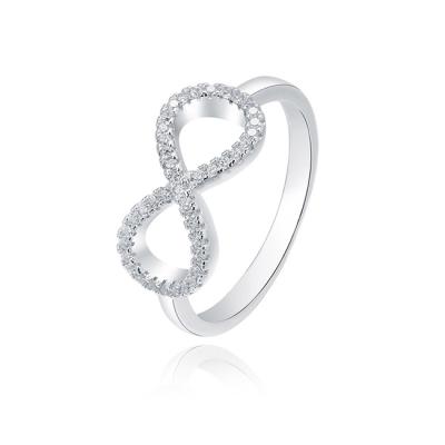 China TRENDY 925 Silver Stone Infinity Ring Jewelry for sale