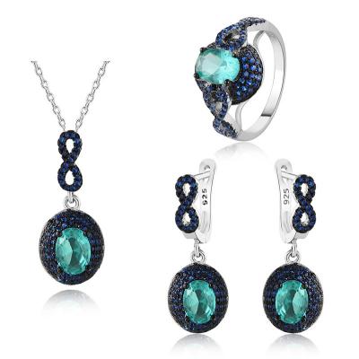 China Other European Style 925 Silver Micro Pave Zirconia Jewelry Set for sale