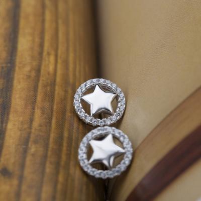 China Fashionable Wholesale Hot Sale Korea Earring 925 Sterling Silver Crystal Studs Earring For Ladies for sale