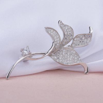 China Wholesale Sterling Silver Luxury Brooch Pin Brooches for sale