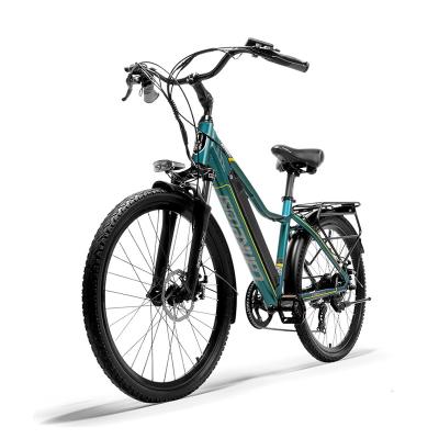 China Aluminum Alloy 36v 500w Mountain Ebike 26inch Aluminum Alloy Electric Bike With Full Suspension for sale