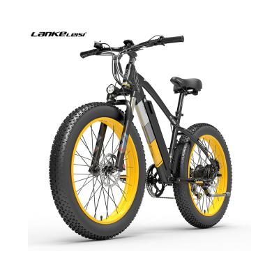 China 2021 New Aluminum Alloy Skin Battery Ebike Custom 26 Inch 7 Speed ​​1000w 48v Adult Electric Mountain Bike for sale