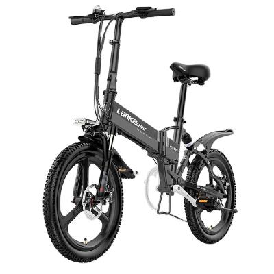 China NICE EU HOT SELLING Aluminum alloy QUALITY.LANKELEISI G550 .20 inch folding electric bike 400w48v14.5ah lithium battery, aluminum alloy frame for sale