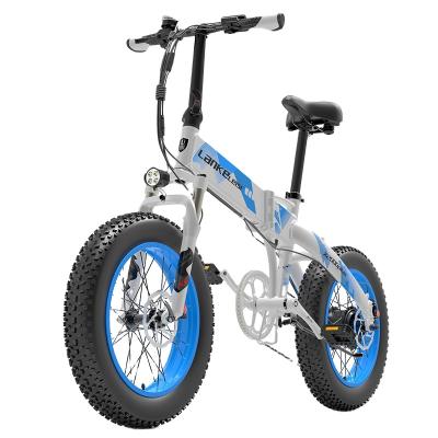 China Colorful New 20 Inch Aluminum Alloy Light Weight Models Folding Electric Bike 1000W48V14.5AH LENKELEISI X2000 PLUS Aluminum Alloy Frame for sale