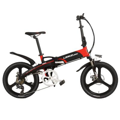 China Aluminum Alloy 36v400w Ebike 20 Inch Fat Folding Electric Bicycle 7 Speed ​​Pedal Assist Ebike 3 Riding Mode Foldable for sale