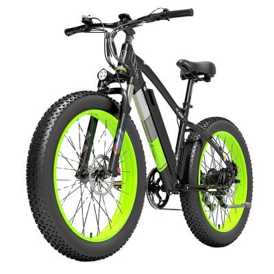 China Aluminum alloy OEM, ODM, LANKELEISI XC4000 1000w 48v10ah lithium battery, 26 inch mountain/snow electric bike, Eu quality, 7speed for sale