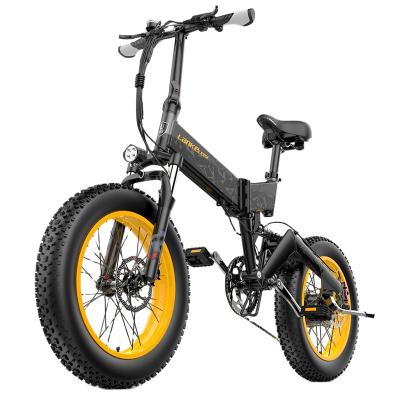 China 2021 New 20 Inch 48V 400W Fat Tire Mountain Bike Lithium Battery Foldable Electric Bicycle Aluminum Alloy for sale