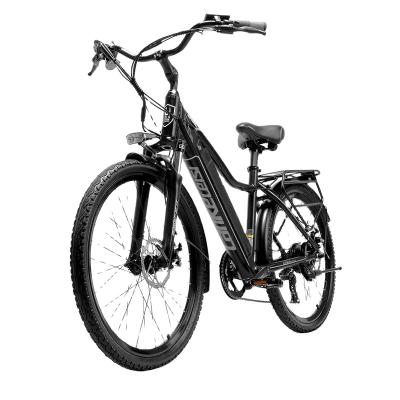 China Aluminum Alloy Eletric Bike Lithium Battery E-Bike Mountain Influencer 7 Transnational Speed ​​To Work City Climbing 26 Inch Ebike for sale