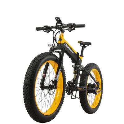 China 2021 Aluminum alloy EU battery ebike 48v folding 26 inch cheap electric bike 1000w mountain snow bike tire bycyle mountain for sale