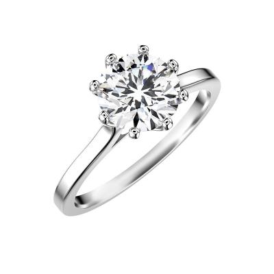 China FASHIONABLE Moissanite Diamond Ring Jewelry 925 Sterling Silver Gold Plated Women Wedding Engagement Ring Wholesale for sale