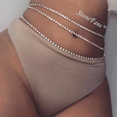 China Fashion Rhinestone Belly Belly Waist Chain Body Jewelry Vintage Charm Vintage Charm Body Chain Jewelry Women TRENDY Jewelry for sale