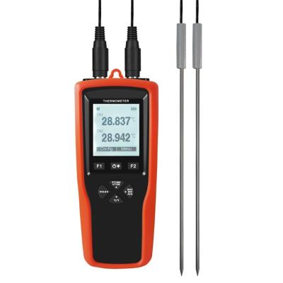 China NO Calibration YET-720 Temperature Measurement Thermometer 2 Channels Multipoint PT100 And PT1000 Probes for sale