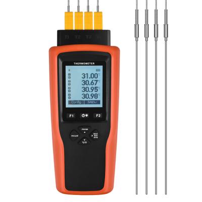 China Yes Industrial High Temperature YET-640L 4 T J K Channels Data Logger Type Thermocouple Thermometer for sale