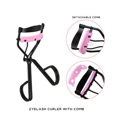 China Eyelashes+lower DIY Eyelashes Lash Extension Tool Eyelash Curler Upper with Comb Black and Lash Curlers Brush Comb Pink for sale