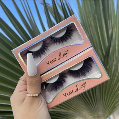 China Real Mink Lashes Custom Packaging Box 5D 25mm Thick Case Mink Lashes Custom Lovely Eye Lash Private Label 100% for sale