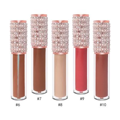 China Diamond Lip Gloss Tube Glitter Waterproof Custom Vegan Lip Gloss Tubes With Clear Lip Gloss Boxes Lip Gloss Vendor for sale