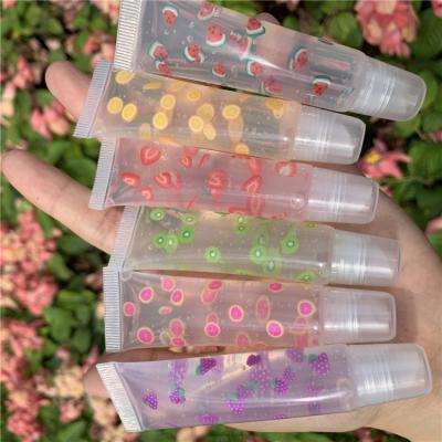 China Waterproof Children Fruit Flavor Lip Gloss Vegan Fruit Flavor Lip Gloss Vengan Clear Kids Lip Gloss Packaging Seller Friendly for sale