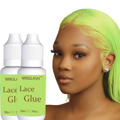 China NINGLASH Best Lace Front Glue Water Proof Hair Straightening Adhesive Lace Wig Glue Clear Strong Hold Glue for sale