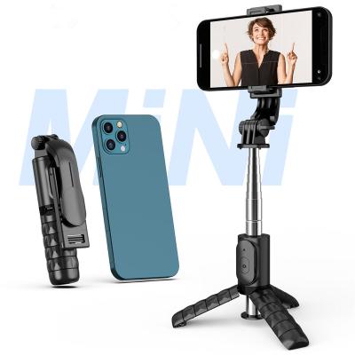 China Mini Portable Flexible Aluminum Tube Selfie Stick Tripod Q11 With Smart Phone Three In One Selfie Wireless Remote Control For 360 Degree Rotation for sale