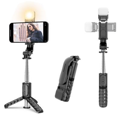 China Q11s Mini Portable Flexible 4-in-1 Selfie Stick Tripod Mobile Phone 360 ​​Degree Rotation With Wireless Remote Control LED Shutter Lamp for sale