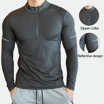 China New Style Anti-Wrinkle Men's Long Sleeve Running Shirt Men's Gym Workout Training Fitness Sportswear for sale