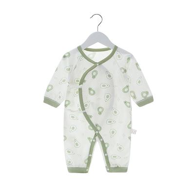 China Cozy Baby Clothes Cozy Baby Clothes Button Long Solid Color Romper Summer Baby Raglan Gender Neutral Baby Romper for sale