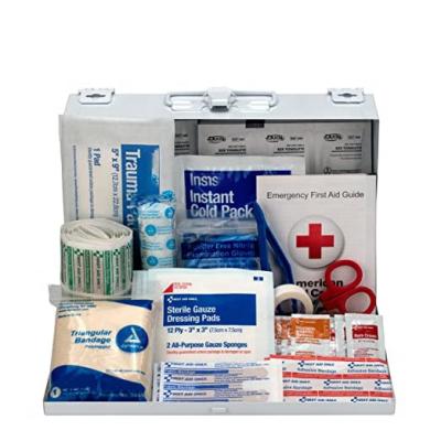 China Outdoor Activities Emergency Situations Workplace Home Use Aluminum Alloy Medica Laceration Pharmacy Box First Aid Kit Box with for Aviation Work Injury Filled by urgency for sale