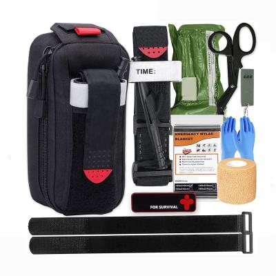 China Tear-Away First Aid Kit Military Sea Grade 12 In 1 EDC Amazon FBA Outdoor Survival Kit Set Ca For Camping And Hiking Without Food for sale