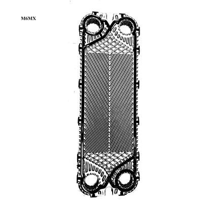 China M6MX Titânio/0,6 fluxo dialógico Placa LT com Gasket NBR para trocador de calor de água do mar à venda