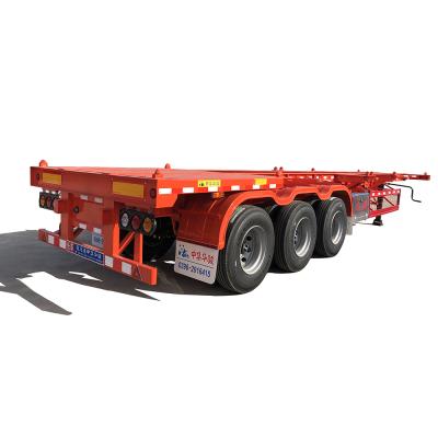 China 2 Axle Skeleton Truck Semi Trailer CIMC Trailer For 20 Foot Container Use for sale