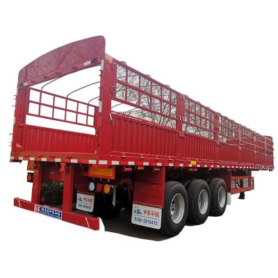 China Truck Trailer CIMC Cargo 3axle Semi Trailer Livestock Trailer For Sale for sale