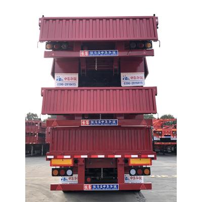 China Hot sale CIMC HUAJUN 3 axles cargo wall trailer truck semi trailer truck trailer for sale