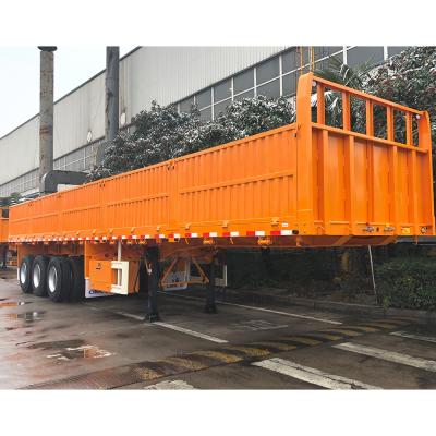 China Truck Trailer CIMC HUAJUN 50t Tri Axle Cement Transport Barrier Cargo Trailer for sale