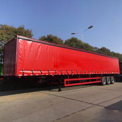 China Truck Trailer CIMC HUAJUN Brand New 2021 Cargo Transport Box Truck Manufacture Trailer With 3 Axles for sale