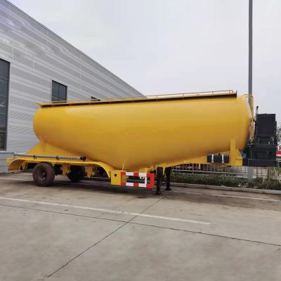 China CIMC HUAJUN 38cbm 45cbm 2 axles truck trailer 3 axles 4 axles cement semi trailer tank truck trailer transport cement fly ash for sale