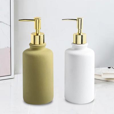 China Hotel Hair Shower 20ml Cosmetic White Porcelain Hand Sanitizer Bottle Matte Empty Shampoo Bottle 30ml for sale