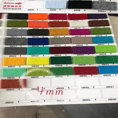 China 1mm-5mm thick colorful viable 100% polyester needle punched non woven fabric diy felt for sale