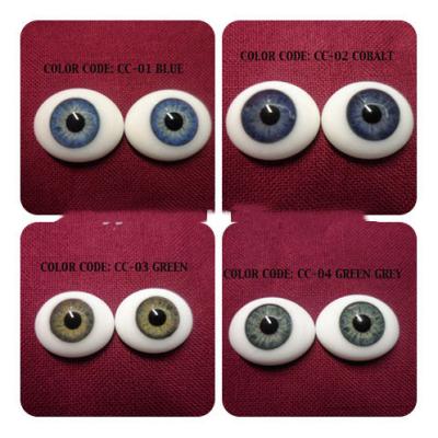 China Reborn Doll Oval Round and Half Round Dark Blue Glass Eyes Doll Toy for sale