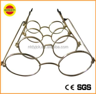 China 6-10cm Metal Fashion Gift Metal Toy Gold Glasses Toy Accessories Doll Glasses for sale