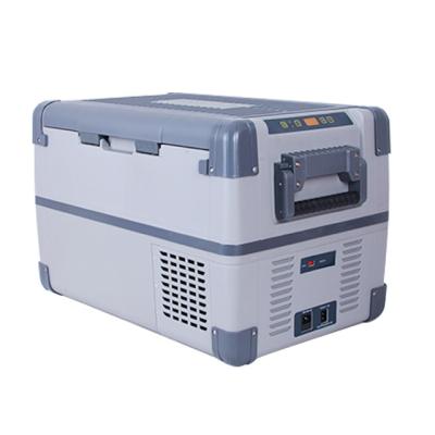 China Low Battery Protection EVERCOOL 28 Liter DC 12V 24V Dual Use Compressor Car Portable Fridge Freezer for Car and Home for sale