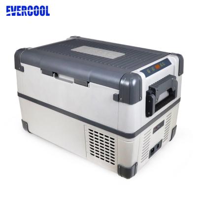 China Low battery protection EVERCOOL 60L compressor 24V dc 12 compressor portable fridge freezer car fridge for camping for sale