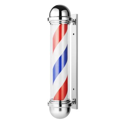 China Modern black and white barber pole for salon shop hair barber equipment durable led salon pole for sale for sale