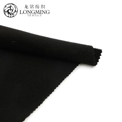 China Factory Direct Sale Super Soft Cheap Anti Pill Anti Pill Imitated Wool Solid Color Dyed Fabric For Garment for sale