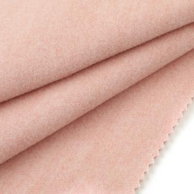 China Provide anti-static certified anti-static brush pink single polyester viscous velvet fabric for clothes for sale