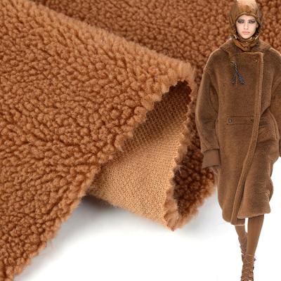 China Good quality thick anti-static very heavy winter knit loop fabric clothing polyester yarn terry seaqual type supply for sale