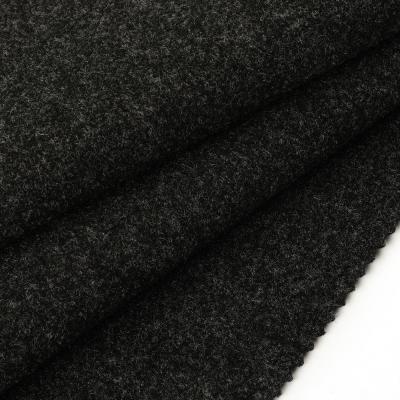 China New arrival custom made 400gsm anti pill french black brush knitted anti pill TR fabric for coat for sale