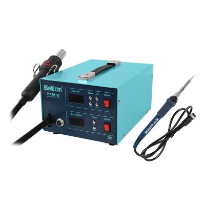 China smd mobile rework machine repair shops Bakon BK701D hot air tool gun 2 in 1 digital soldering station for sale