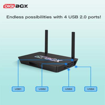 China Digibox 64GB Android Tv Box 4k Quad Core ARM Cortex A53 Smart Box Android for sale